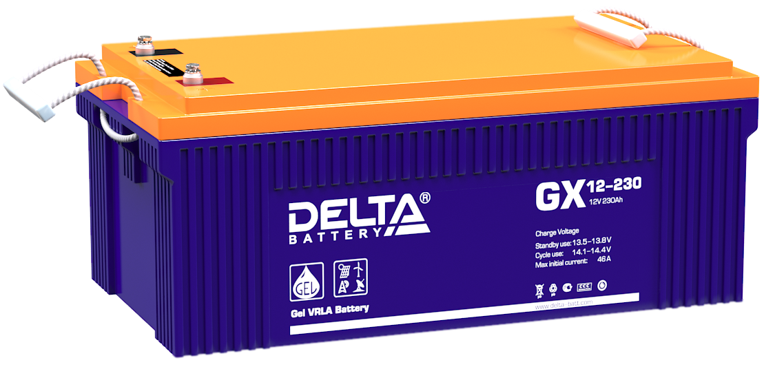 Аккумуляторы DELTA battery GX 12-230 ∙ Аккумулятор 12В 230 А∙ч 249 - фото 1