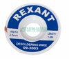 Rexant 09-3003 ∙ Оплетка для удаления припоя REXANT, медная, 2.5 мм x 1.5 м ∙ кратно 25 шт