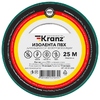 Kranz KR-09-2203 ∙ Изолента ПВХ KRANZ 0.13х19 мм, 25 м, зеленая (5 шт./уп.) ∙ кратно 5 рулон