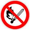 ЗнакПром Знак P02 Запрещается пользоваться открытым огнем и курить (Пленка 200х200 мм)