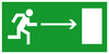 ЗнакПром Знак E03 Направление к эвакуационному выходу направо (Пленка 150х300 мм)