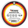 Kranz KR-09-2001 ∙ Изолента ПВХ KRANZ 0.13х15 мм, 10 м, белая (10 шт./уп.) ∙ кратно 10 рулон
