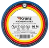 Kranz KR-09-2005 ∙ Изолента ПВХ KRANZ 0.13х15 мм, 10 м, синяя (10 шт./уп.) ∙ кратно 10 рулон