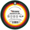 Kranz KR-09-2103 ∙ Изолента ПВХ KRANZ 0.13х15 мм, 25 м, зеленая (5 шт./уп.) ∙ кратно 5 рулон