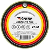 Kranz KR-09-2107 ∙ Изолента ПВХ KRANZ 0.13х15 мм, 25 м, желто-зеленая (5 шт./уп.) ∙ кратно 5 рулон