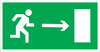 ЗнакПром Знак E03 Направление к эвакуационному выходу направо (Пленка фотолюм (не гост) 150х300 мм)