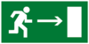 ЗнакПром Знак E03 Направление к эвакуационному выходу направо (Пленка фотолюм (не гост) 150х300 мм)