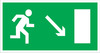 ЗнакПром Знак E07 Направление к эвакуационному выходу направо вниз (Пленка ФЭС-24 150х300 мм)
