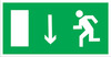 ЗнакПром Знак E10 Указатель двери эвакуационного выхода (левосторонний) (Пленка ФЭС-24 150х300 мм)