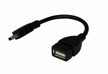 18-1181 ∙ USB кабель OTG mini USB на USB шнур 0.15 м черный REXANT ∙ кратно 10 шт