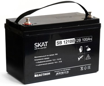 Аккумуляторная батарея SKAT SB 12100 ∙ Аккумулятор 12В 100 А∙ч