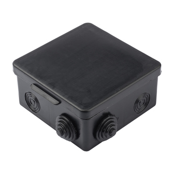 Коробка распределительная КМР-030-014 с крышкой (100х100х50), 8 мембр. вводов чёрная IP54 EKF  plc-kmr-030-014-b