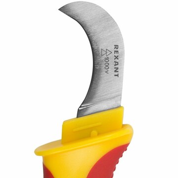 Нож 12-4937 ∙ Нож монтажника, нержавеющая сталь, изогнутое лезвие REXANT