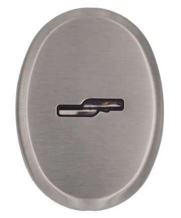 Накладка под сувальдный ключ Меттэм МОН-СА (хром блест./хром матовый) малая овальная