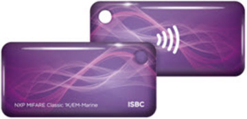 Бесконтактный брелок RFID-Брелок ISBC Em-marine+Mifare Classic 1K (фиолетовый)