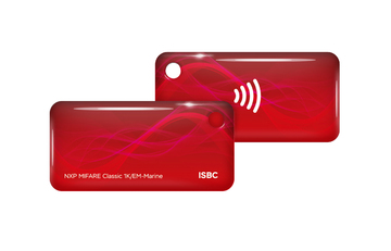 Бесконтактный брелок RFID-Брелок ISBC Em-marine+Mifare Classic 1K (красный)