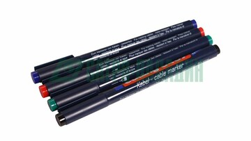 Маркер для кабеля 09-3997 ∙ Набор маркеров E-8407#4S 0.3 мм (для маркировки кабелей) набор: черный, красный, зеленый, синий