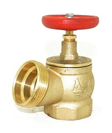 Клапан пожарный (вентиль) КПЛ 50-1 латунный 125° муфта - цапка