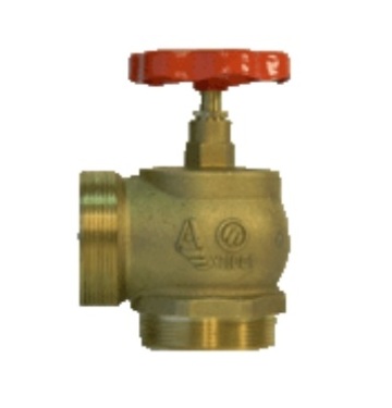 Клапан пожарный (вентиль) КПЛМ 50-2 латунный 90° цапка - цапка