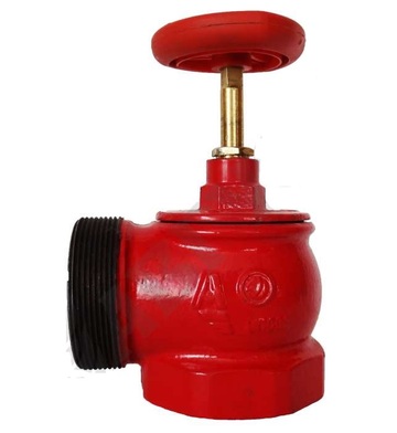 Клапан пожарный (вентиль) КПЧМ 50-1 чугунный 90° муфта - цапка