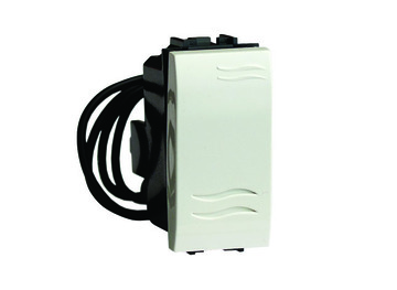 Выключатель Выключатель типа кнопка с подсветкой, слоновая кость, 1мод. DKC 75021SL