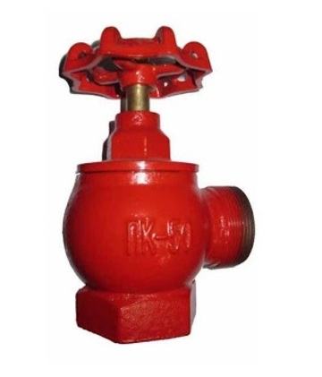 Клапан пожарный (вентиль) КПКМ 50-1 чугунный 90° муфта - цапка