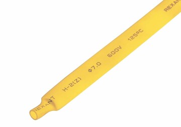20-7002 ∙ Термоусаживаемая трубка REXANT 7,0/3,5 мм, желтая, упаковка 50 шт. по 1 м ∙ кратно 50 шт
