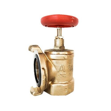 Клапан пожарный (вентиль) КПАЛ 50 латунный 90° с соединительной головкой 50 мм