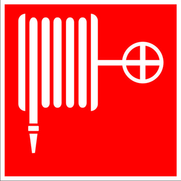 Знак безопасности Знак F02 Пожарный кран (Пленка 200х200 мм)