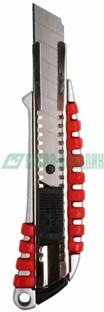 12-4900 ∙ Нож с сегментированным лезвием 18 мм, металлический обрезиненный корпус REXANT