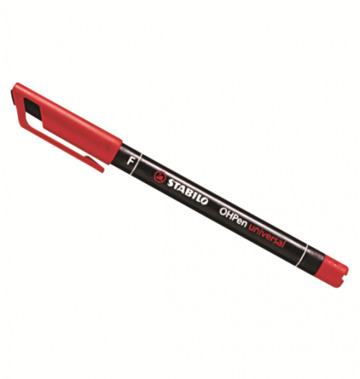 Перманентная шариковая ручка 0,4мм красный DKC Quadro (UP2S) кратно 5шт