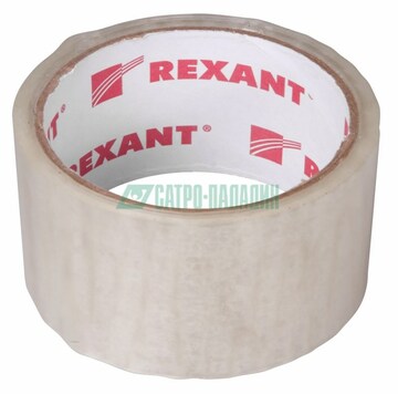 09-4201 ∙ Скотч упаковочный REXANT 48 мм х 50 мкм, прозрачный, рулон 36 м ∙ кратно 6 шт