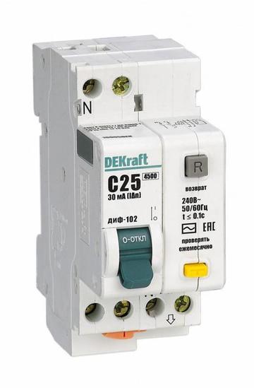 Автоматический выключатель дифференциального тока 2п (1P+N) C 16А 30мА тип AC 4.5кА ДИФ-102 2мод. SchE 16003DEK