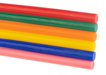 Термоклей 09-1020 ∙ Стержни клеевые REXANT Ø 7 мм, 100 мм, цветные (12 шт./уп.) (блистер)