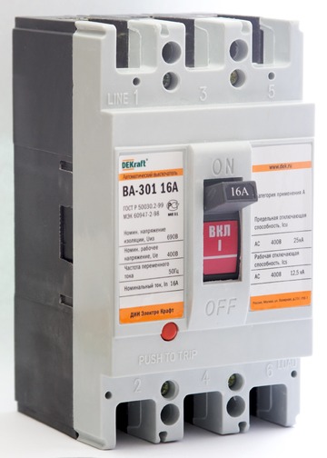 Автоматический выключатель Выключатель автоматический 3п 16А 25кА ВА-301 SchE 21001DEK