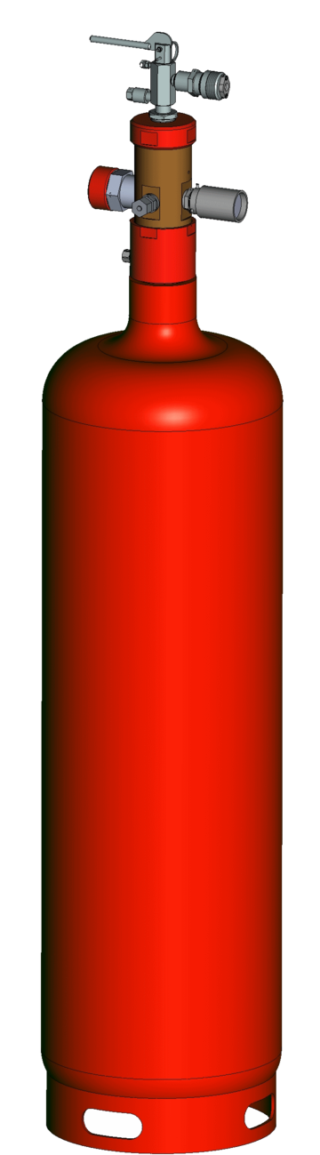 Модуль газового пожаротушения МГП (65-100-40) Пламя