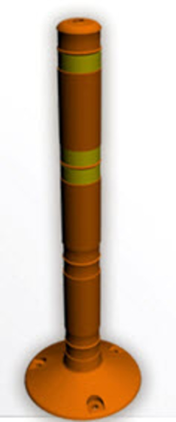 Парковочный столбик STOLZ Столбик резиновый сигнальный  стационарный