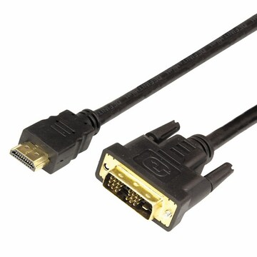 17-6304 ∙ Шнур HDMI - DVI-D с фильтрами, длина 2 метра (GOLD) (PE пакет) REXANT ∙ кратно 10