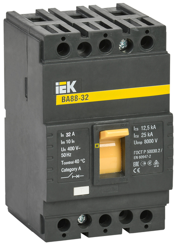 Автоматический выключатель 3п 32А 25кА ВА 88-32 IEK SVA10-3-0032