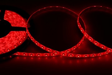 141-351 ∙ LED лента силикон, 8 мм, IP65, SMD 2835, 60 LED/m, 12 V, цвет свечения красный