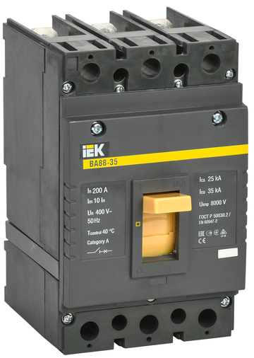 Автоматический выключатель 3п 200А 35кА ВА 88-35 IEK SVA30-3-0200