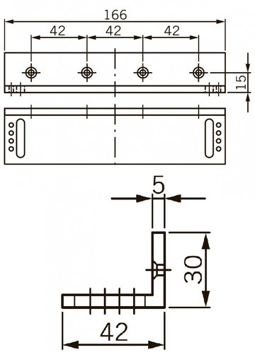 Уголок монтажный L-образный L-кронштейн для EMC 400 AH (19860520)
