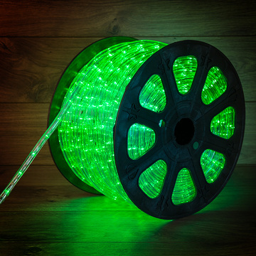 Дюралайт 121-124 ∙ Дюралайт LED , постоянное свечение (2W) - зеленый, 36 LED/м, бухта 100м, Neon-Night ∙ кратно 100 м