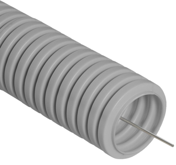 28-0025-2 ∙ Труба гофрированная из ПВХ REXANT, с зондом, Ø25 мм, бухта 50 м/уп