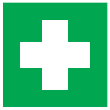 Знак безопасности Знак EC01 Аптечка первой медицинской помощи (Пленка фотолюм (не гост) 200х200 мм)