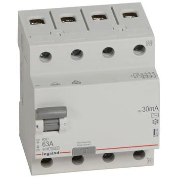 Автоматический выключатель дифференциального тока (УЗО) 4п 63А 30мА тип AC RX3 Leg 402064