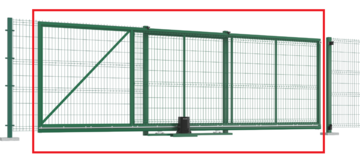 Ворота откатные Откатные ворота со стальной рамой 2000*1550