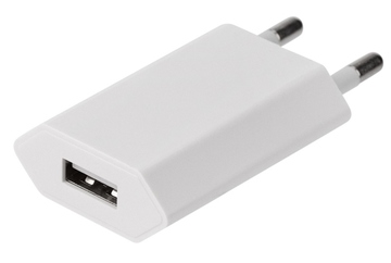 18-1194 ∙ Сетевое зарядное устройство iPhone/iPod USB белое (СЗУ) (5 V, 1000 mA) Rexant ∙ кратно 10 шт