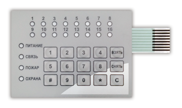 Наклейка для клавиатуры Пленочная клавиатура для корпуса М3 16 шлейфов