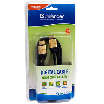 Шнур Defender HDMI-HDMI PROFESSIONAL зол.контакты [HDMI-06PRO], 1.8м